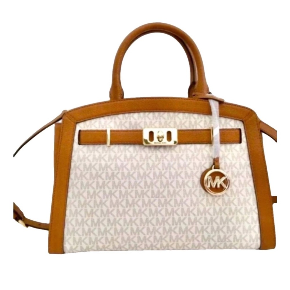 NWT AUTHENTIC MICHAEL KORS KARSON LARGE SIGNATURE SATCHEL
